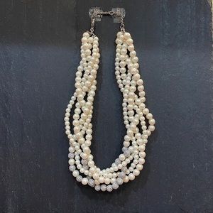 Loft pearl and shimmer statement necklace